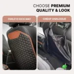 ‘Hexy’ Car Seat Back Protector – Premium Eco Leather Kick Mat - Image 2