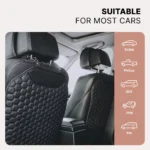 Car Seat Back Protector Black “Hexy” – Car Kick Mat - Image 4