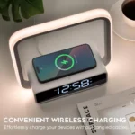 Touch Lamp Alarm Clock with Wireless Charging - Image 7
