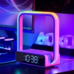 Touch Lamp Alarm Clock with Wireless Charging - Image 6
