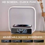 Touch Lamp Alarm Clock with Wireless Charging - Image 4