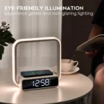 Touch Lamp Alarm Clock with Wireless Charging