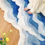 Fluffy Ocean Wave Rug for Bedroom and Living Room - Image 2