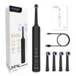 Rotary Electric Toothbrush with 4 Replacement Heads – Advanced Dental Care for All Ages